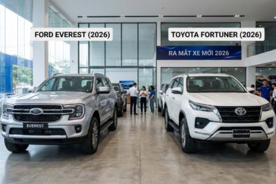 So sanh Ford Everest va Fortuner 2026 ngoai that thuc te tai Ha Noi