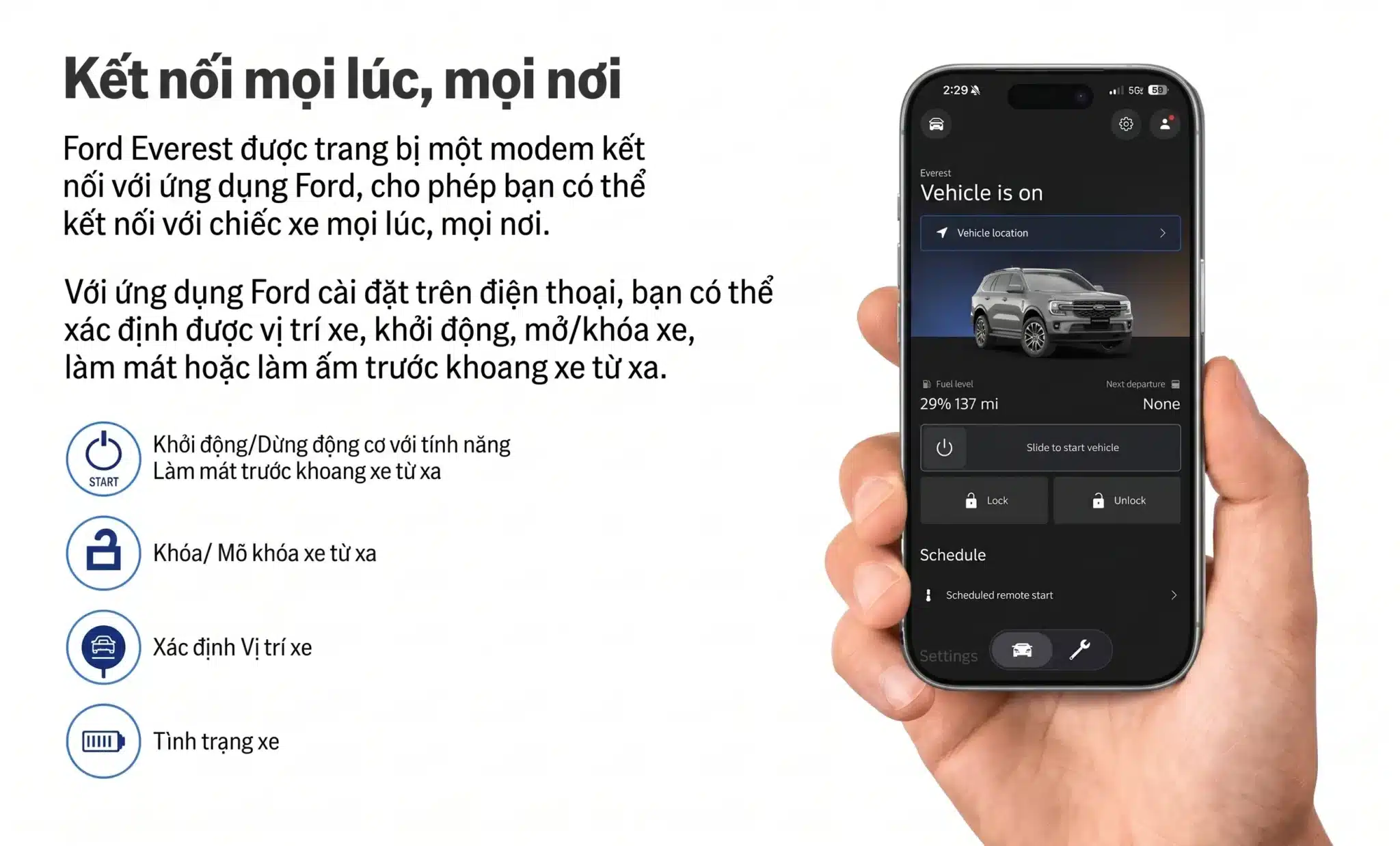 Kết nối mọi lúc mọi nơi với ứng dụng Ford