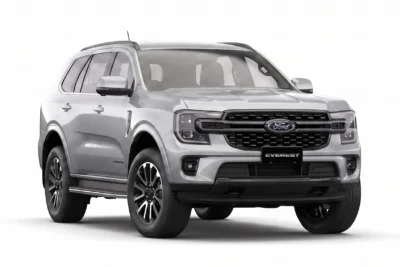 Hình ảnh xe Ford Everest 2026 thế hệ mới màu bạc phân phối chính hãng tại Ford Long Biên.