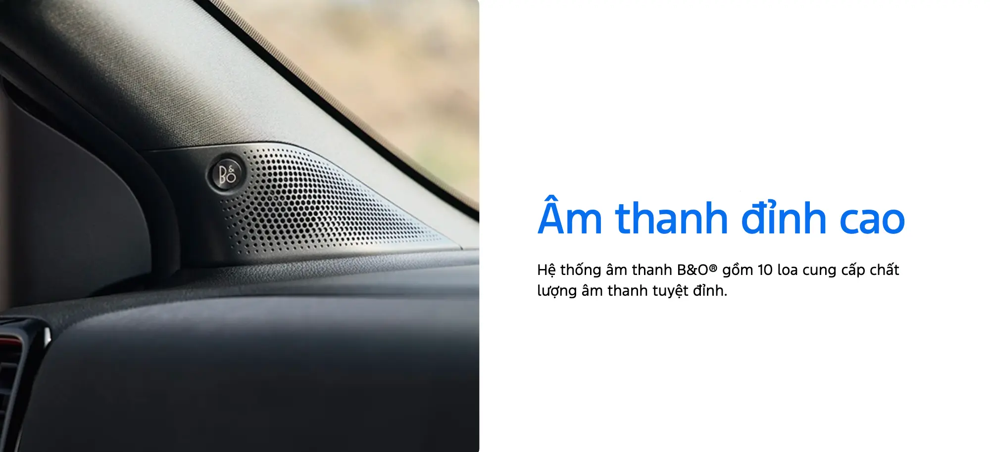 Hệ thống loa âm thanh cao cấp B&O trang bị trên xe Ford Ranger Raptor.